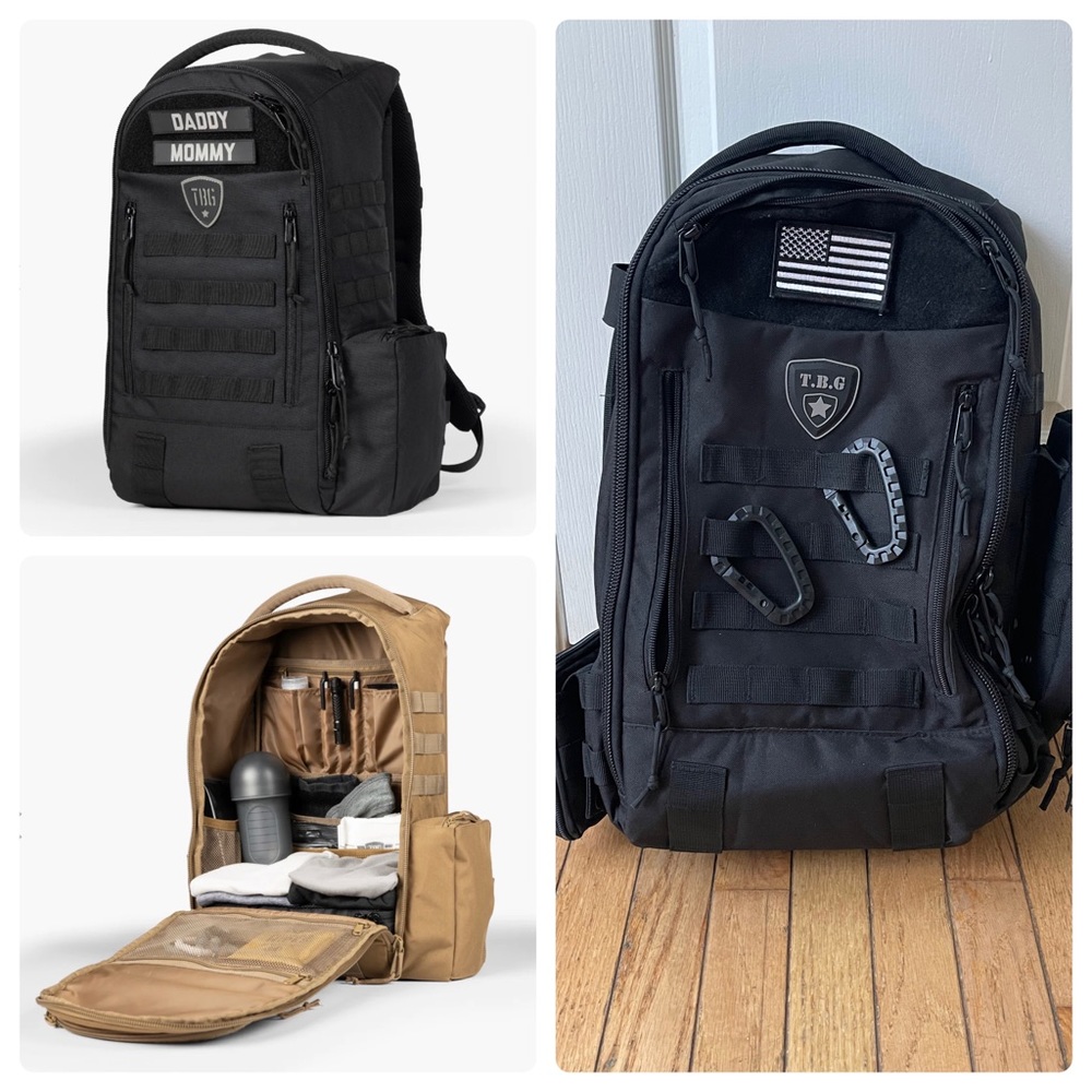 Tactical Baby Gear Diaper Bag Backpack (Black)